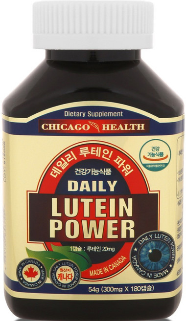 시카고헬스 데일리 루테인 파워 (6개월분), 180정, 1개