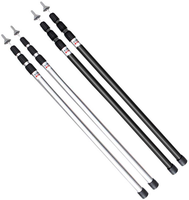 칼루스 두랄루민 슬라이드 폴대 세트 (폴대2개+캡2개+전용가방), 블랙, 1개