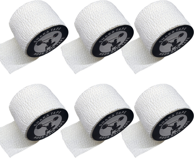샤카 프리미엄 훅그립 테이프 5cm x 6.9m [5+1 세트], 6개, 화이트 스모크