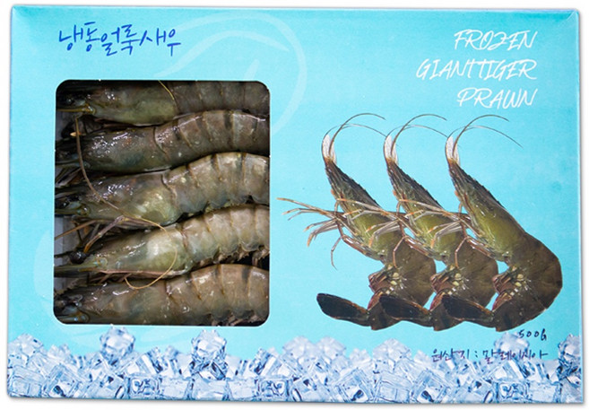 미다지 블랙타이거 대왕 새우 500g 8미, 1개