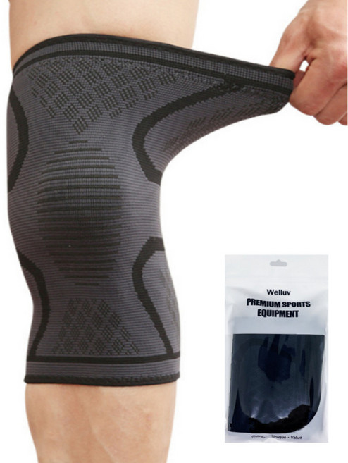 웰럽 프리미엄 NEW 무릎 보호대, 1세트, 블랙