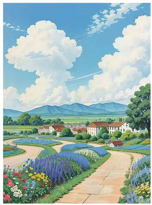 DIY 명화그리기 유화 그림 그리기 아크릴화 30*40cm, Q타입, 1개