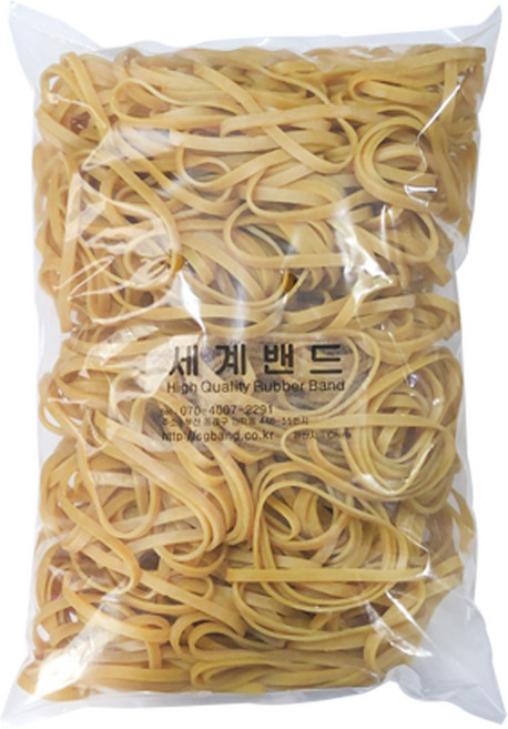 큰고무줄 두꺼운고무줄 굵은고무줄 굵은고무밴드 고무줄 고무밴드 다양한규격 노란고무줄, 500g, 1개, 25(4)mm