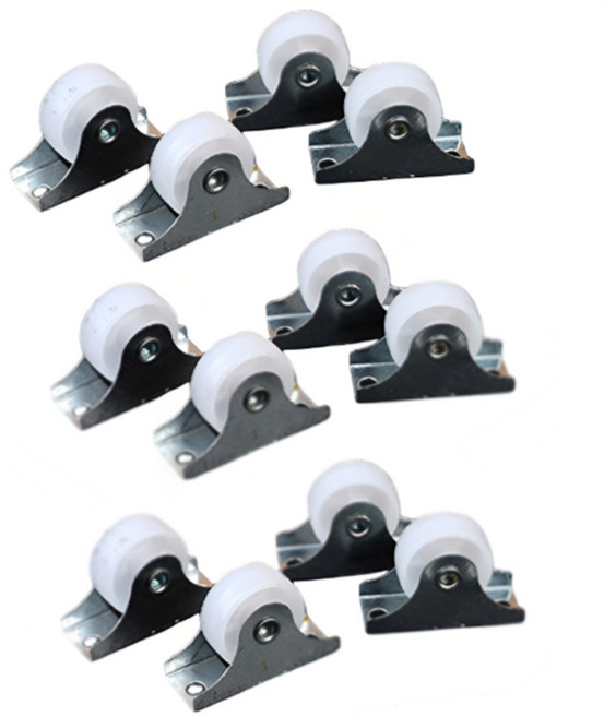 접착식 부착식 무거운 짐 이동식 바퀴 가구 미니 붙이는 바퀴, 12개