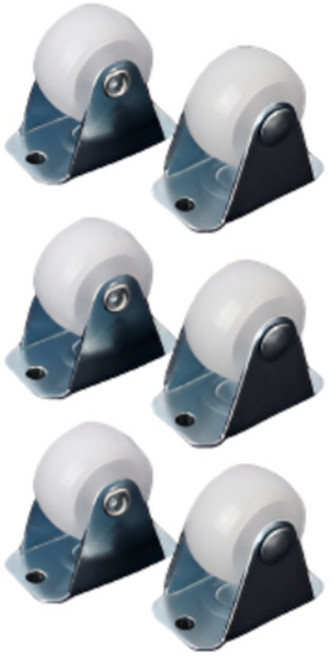 접착식 부착식 무거운 짐 이동식 바퀴 가구 미니 붙이는 바퀴, 6개