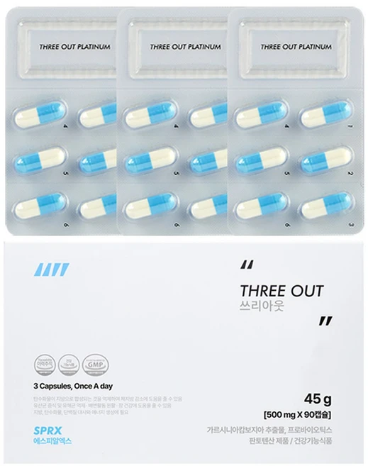 SPRX 슈퍼엑스 쓰리아웃 탄수화물컷팅 특허 가르시니아 다이어트 체지방컷팅 칼로리컷, 1박스, 90정 - 쿠팡