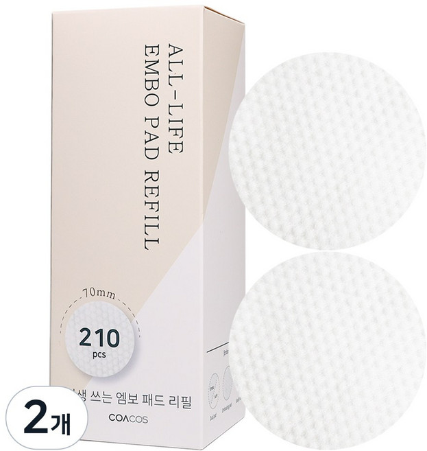 코아코스 평생쓰는 멀티 엠보 빅패드 리필 210매 2개 총 420매, 210매입