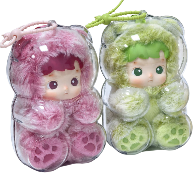 쬬꼬미 하치푸푸 인형 전용 호환 케이스 보호커버, 투명, 1개