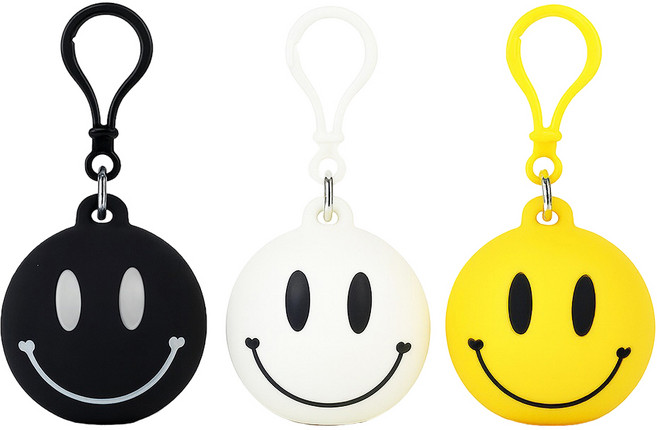 캐디샵 스마일 실리콘 골프공 골프 볼주머니, 1세트, 혼합색상