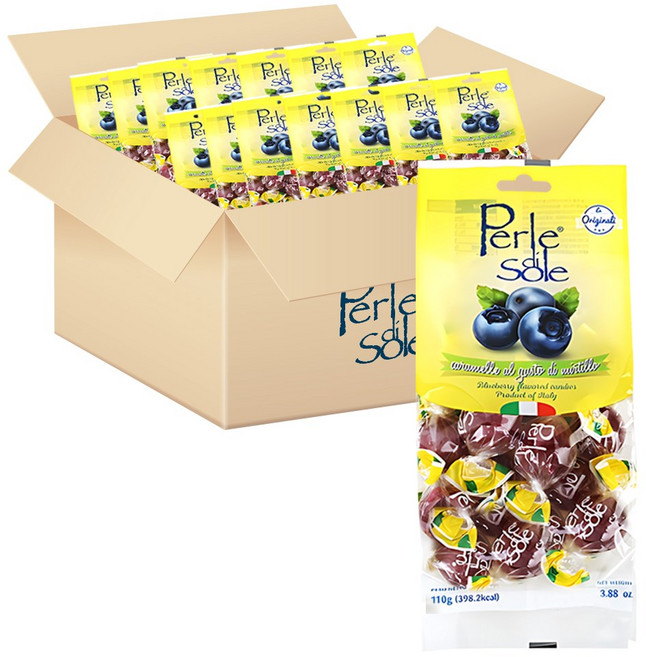 페를레디솔레 포지타노 블루베리 캔디, 24개, 200g