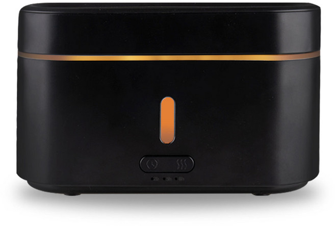 포른 불멍 물멍 해파리 무드등 미니 가습기, 불멍 미니 가습기 FLH001(블랙), 블랙