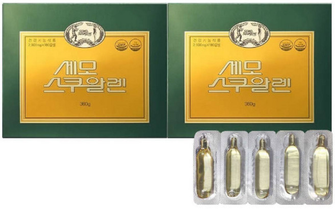 세모스쿠알렌 2g 180캡슐 2곽 + [사은품 증정], 2개, 180정
