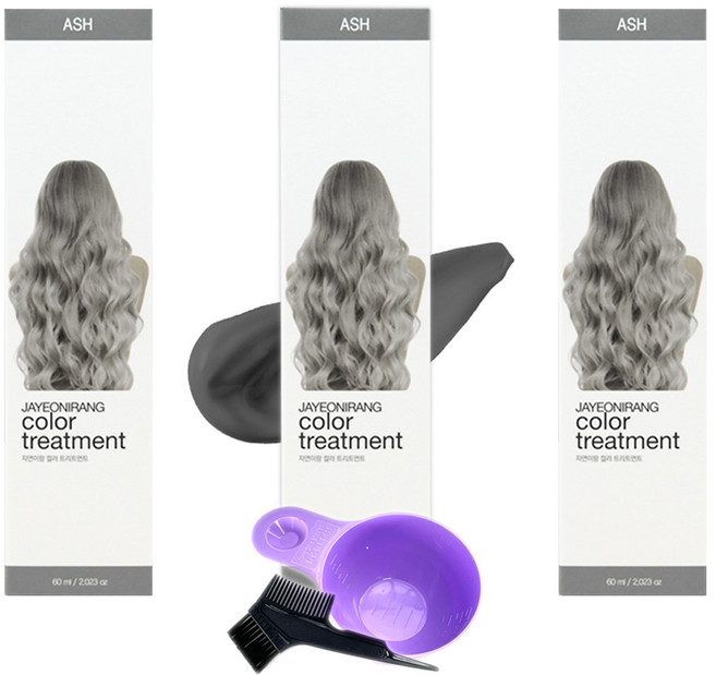 [3개 이상 주문시 빗+볼 선물] 컬러 트리트먼트 셀프 염색약 헤어 틴트, 09. 애쉬, 1개