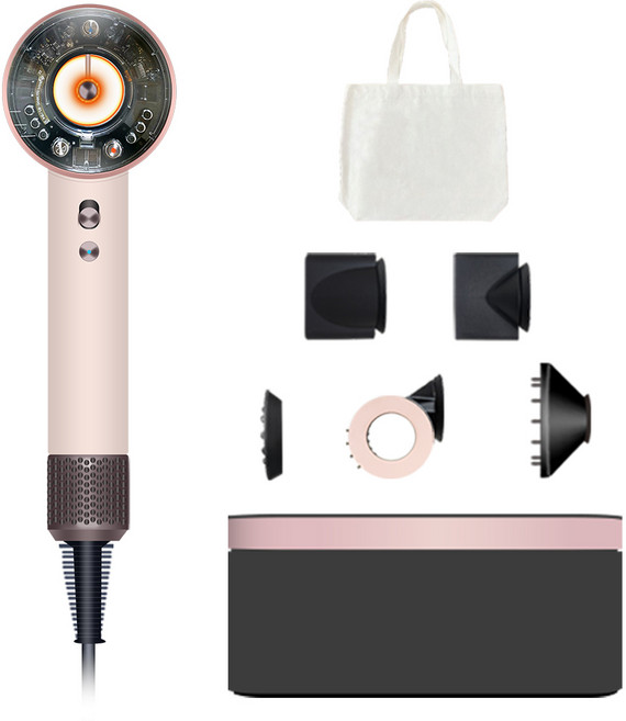 [국내정품/AS가능] 다이슨 슈퍼소닉 뉴럴 헤어드라이어 (세라믹핑크/로즈골드) 케이스 포함 + 보관백 구성 HV