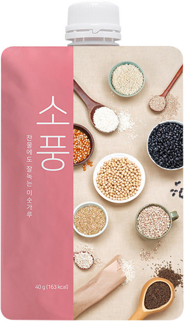 소풍 맛있는 국산 미숫가루 아침 식사 대용 선식 파우치 한끼쉐이크 경상북도 성주군, 5개, 40g