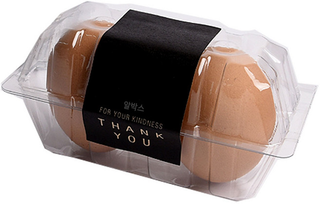 플라스틱 2구계란팩[특란/투명색/밀폐형100개], 100개