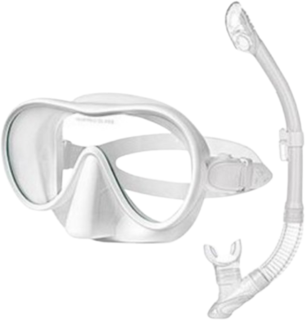 런디 스노클링 물놀이 세트 스노클세트 5컬러, 화이트