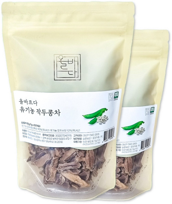 올바르다 유기농 작두콩차 2봉 ( 100g + 60g ), 1개