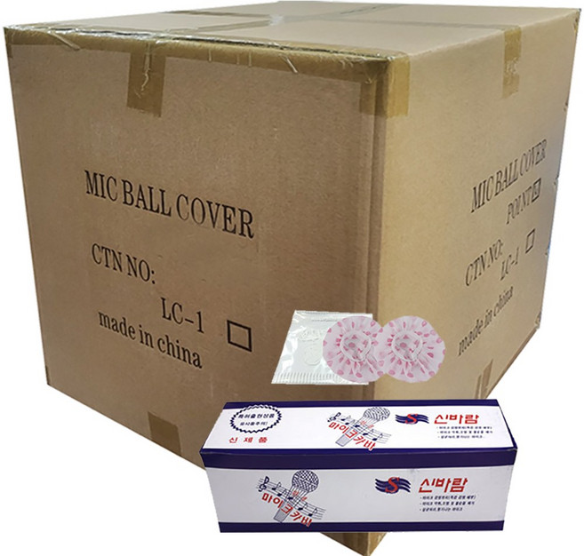 신바람 유선마이크용 위생커버 5000p, 신바람 5000장, 핑크 땡땡이, 1개