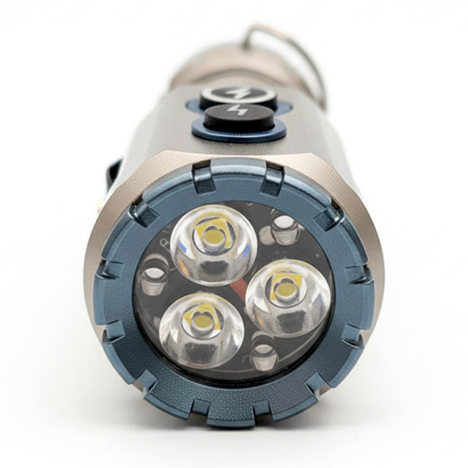 바이훔 미니 포켓랜턴 소형손전등 충전식 휴대용 라이트 작업등 탐조등 캠핑 서치라이트, 1세트, 실버