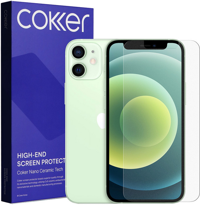 코커 아이폰 종이질감 지문방지 저반사 매트 항균 신소재 강화필름, 2개