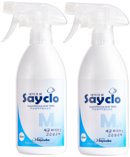 세이크로 바이러스 세균 살균소독제 500ml 뿌리는 스프레이, 2개
