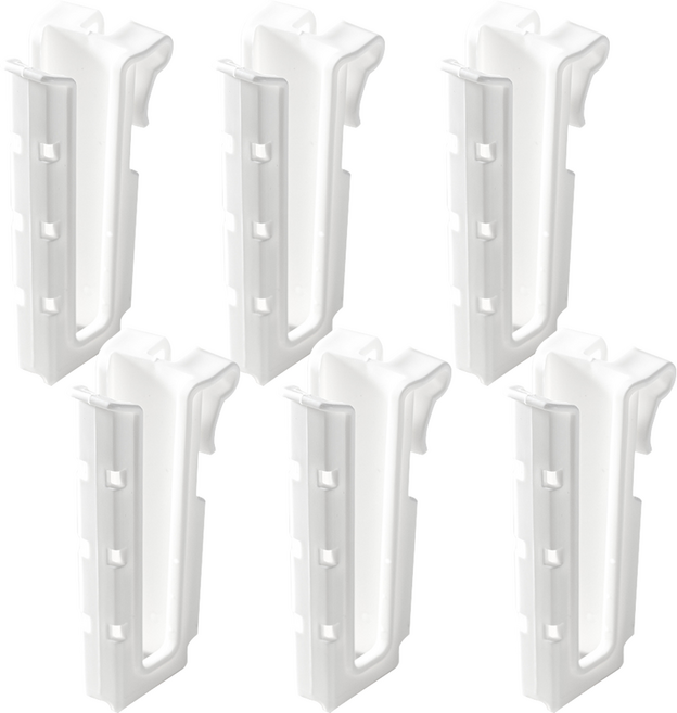 이지스홈 걸이형 컵 텀블러 건조대, 6개, 화이트, 1단