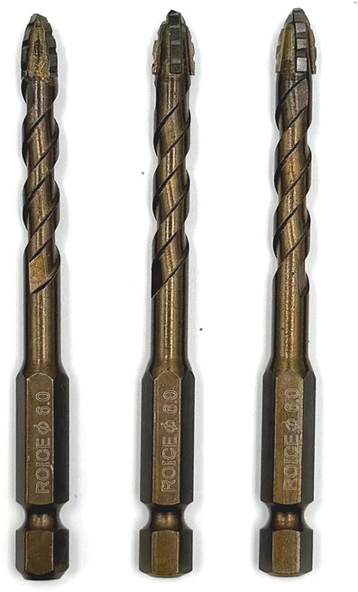 로이스 톱니형 고강도 십자 타일기리 세라믹 멀티 드릴비트 6.0mm 6.5mm, 1세트