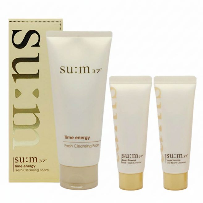 숨37도 타임에너지 프레쉬 클렌징 폼 200ml + 숨 엘릭서 폼 클렌저 60ml 1개