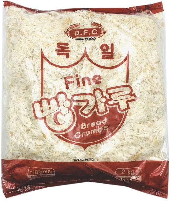 냉동 독일빵가루 2kg X 4봉 박스 [독일 fine 습식빵가루 2kg], 4개