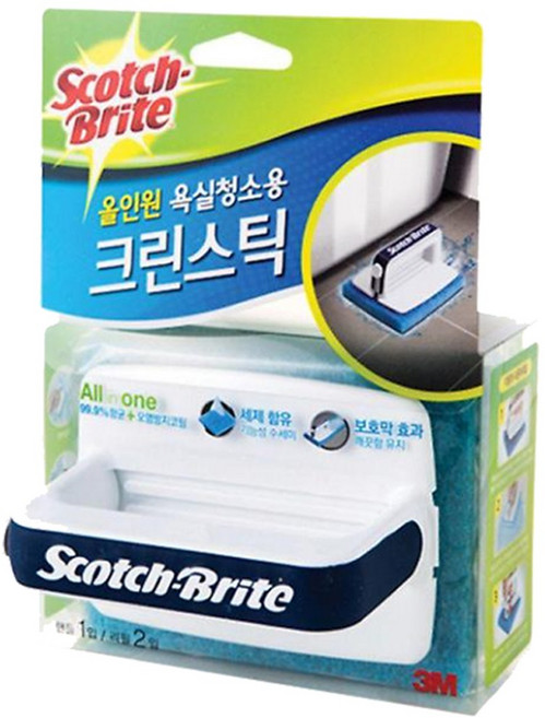 3M 간편하고 세정력이 우수한 올인원 크린스틱 핸들 + 리필2입, 혼합, 1개