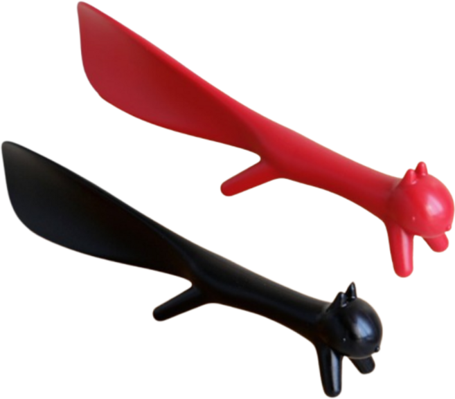 후크월드 구두주걱 휴대용 신발주걱, 2개, 블랙&레드