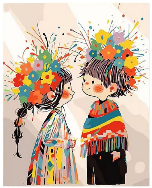 DIY 명화그리기 유화 그림 그리기 아크릴화 30*40cm, M타입, 1개