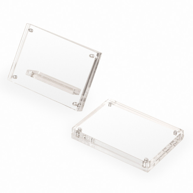 네오디뮴 아크릴 미니 자석액자 평면형 스탠드형 투명, 액자형 스탠드형, 1개