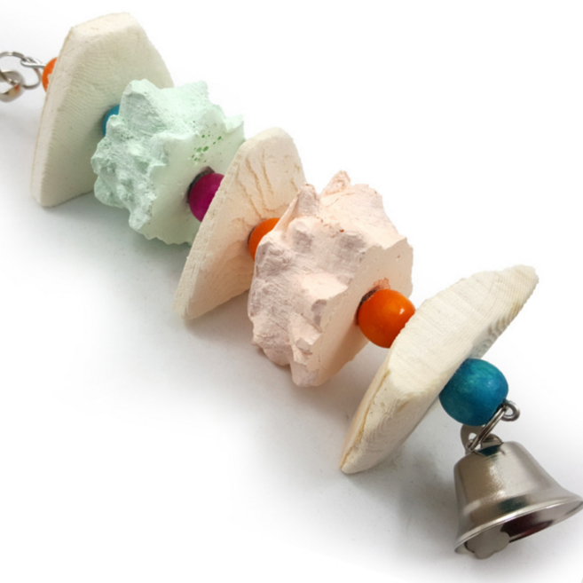 LETOJ 앵무새 씹는 장난감, 1개, 블록탑종