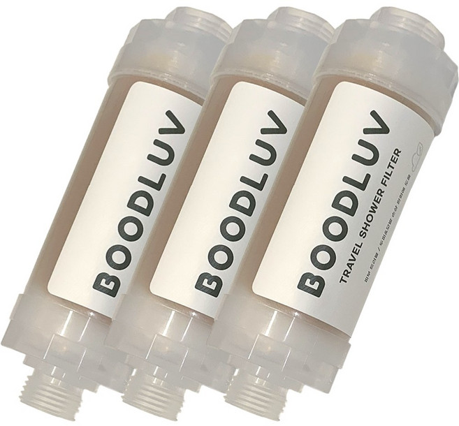 부드럽 여행용 석회수 샤워 필터 양이온교환수지 샤워기, 양이온 석회수필터, 3개