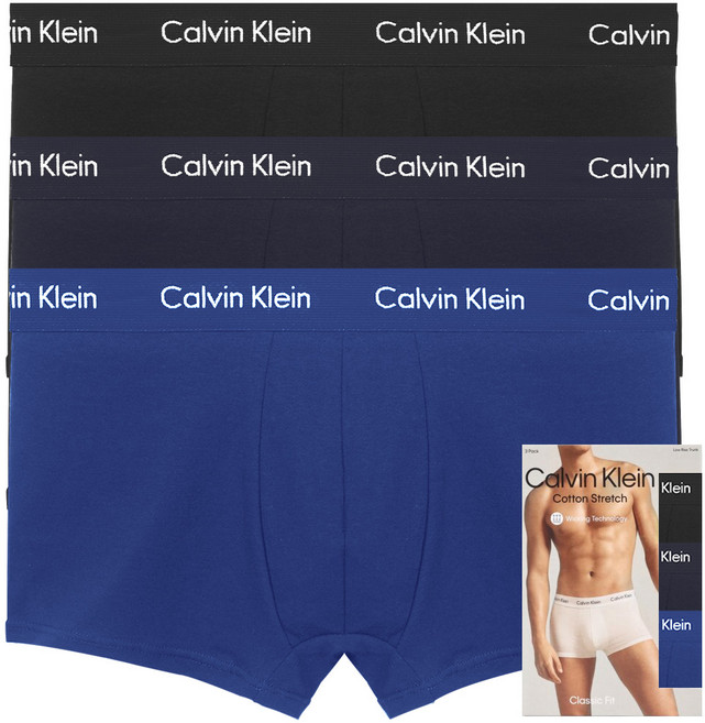 캘빈클라인 속옷 남성 ck팬티 드로즈 NB2614 블네블 3팩