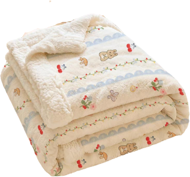 모리에 부드러운 극세사 양털 양면 무릎 쇼파 담요