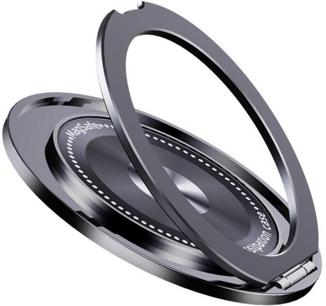 랩터 스마트톡 맥세이프 링 360 회전 다각도 스마트폰 거치대, 블랙