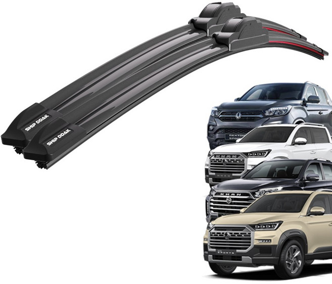 렉스턴 G4 올뉴 스포츠 칸 쿨멘 전차종 초밀착 와이퍼 윈도우 브러쉬 와이퍼블레이드, SDT-렉스턴/스포츠(18-현재)-650+500/B2