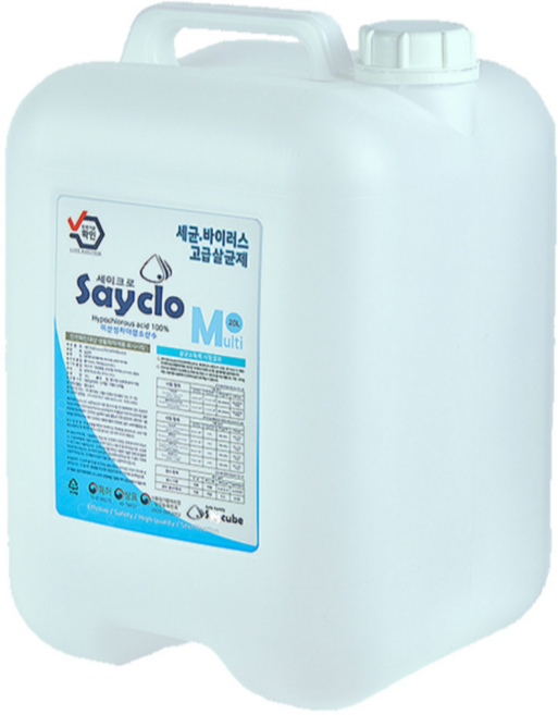 세이크로 바이러스 세균 살균소독제 20L 업소용 대용량 1개