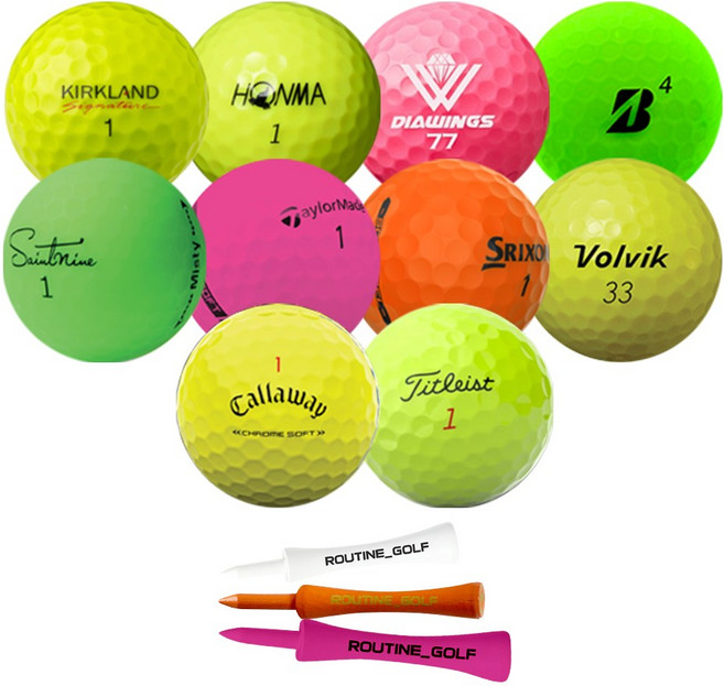 루틴골프 특a+급 골프공 로스트볼, 컬러, 2개, 10개입