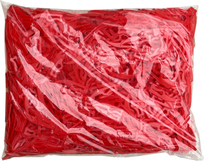 청년팩 일회용 랩칼 실링 필름 커팅칼, 빨강, 1개, 1000개