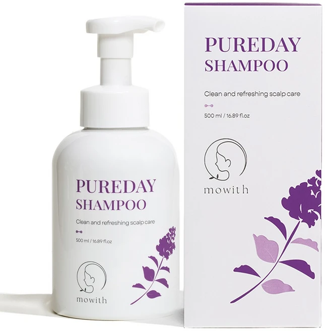 모위드 퓨어데이샴푸 암환자 환우 샴푸 선물 자연유래계면활성제 저자극 무향, 1개, 500ml - 쿠팡