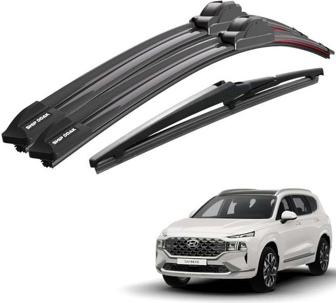 쉽딱 트리플 전면 후방 와이퍼 3P 세트, 더뉴싼타페tm(19.05~23)