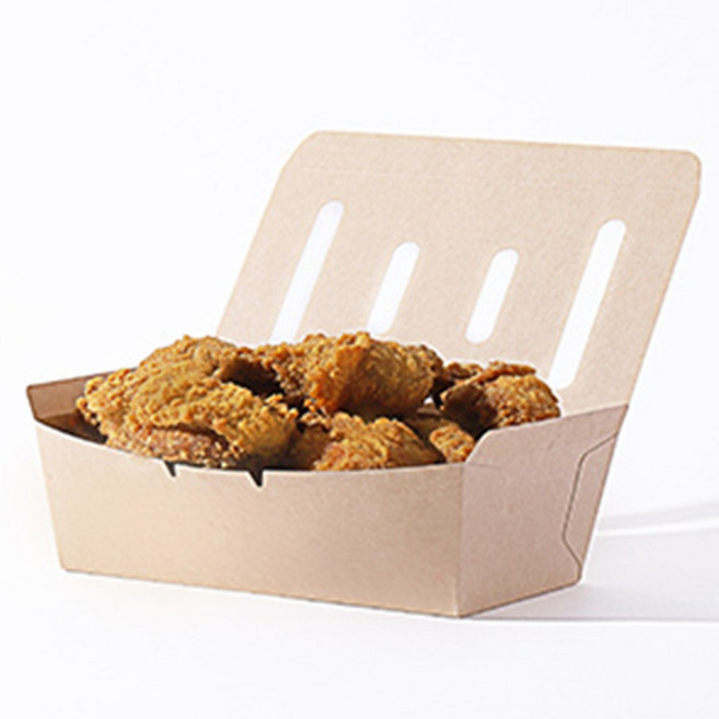 패키지리퍼블릭 크라프트 타공형 치킨박스 (중) 200개입