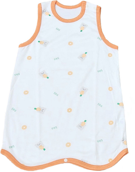 배꼽손 항균 밤부양면 아기 수면조끼