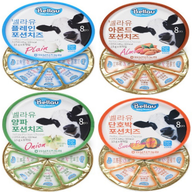 임실 벨라유 포션치즈 3가지맛, 120g, 1개