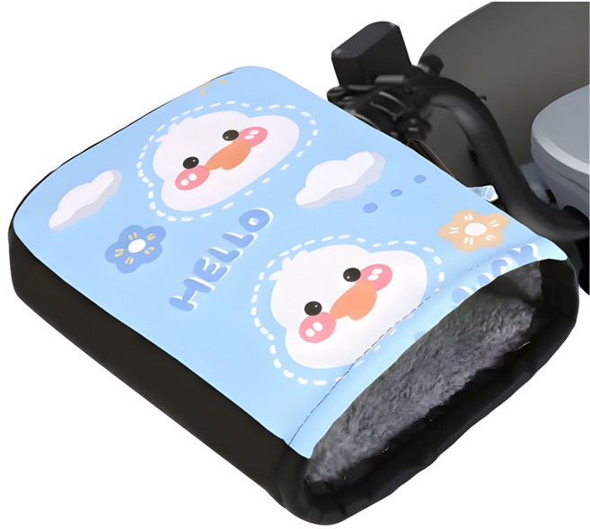 디노트 킥보드 전기 자전거 겨울 방한토시 핸들커버, 블루오리