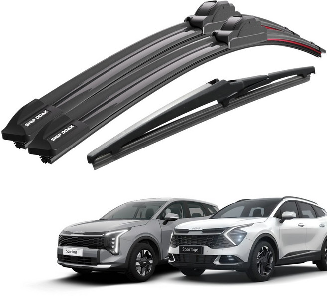 쉽딱 트리플 전면 후방 와이퍼 3P 세트, 디올뉴스포티지NQ5(21~현재)